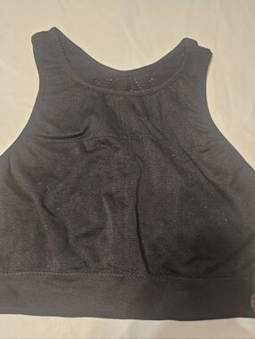 Black High Neck Sports Bra. Sz S